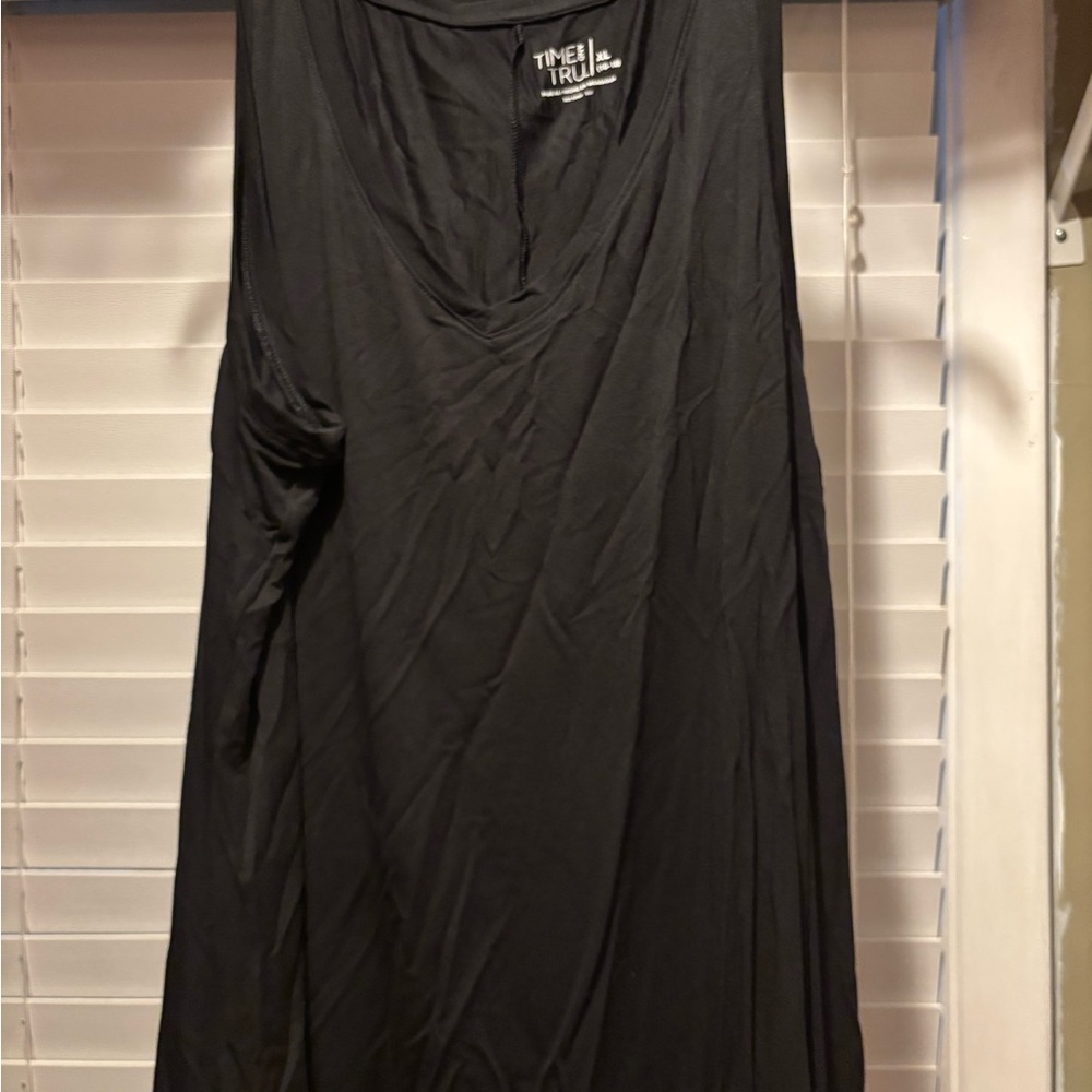 Time and Tru Black Tank Top